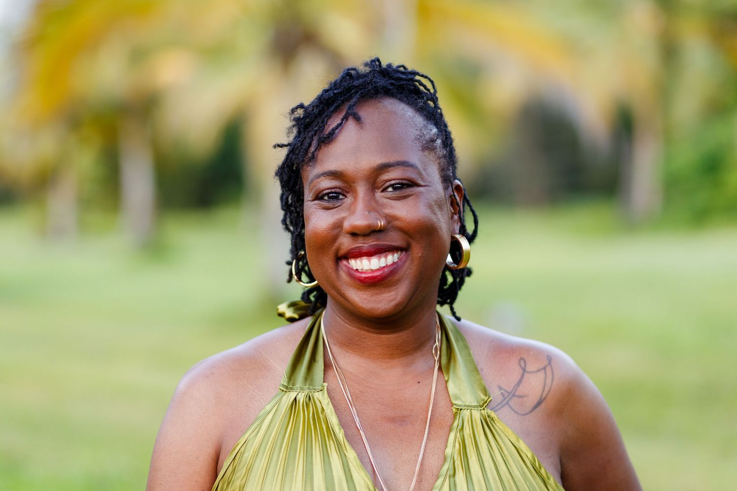 Portrait of a woman at the beach in Luquillo, Puerto Rico.