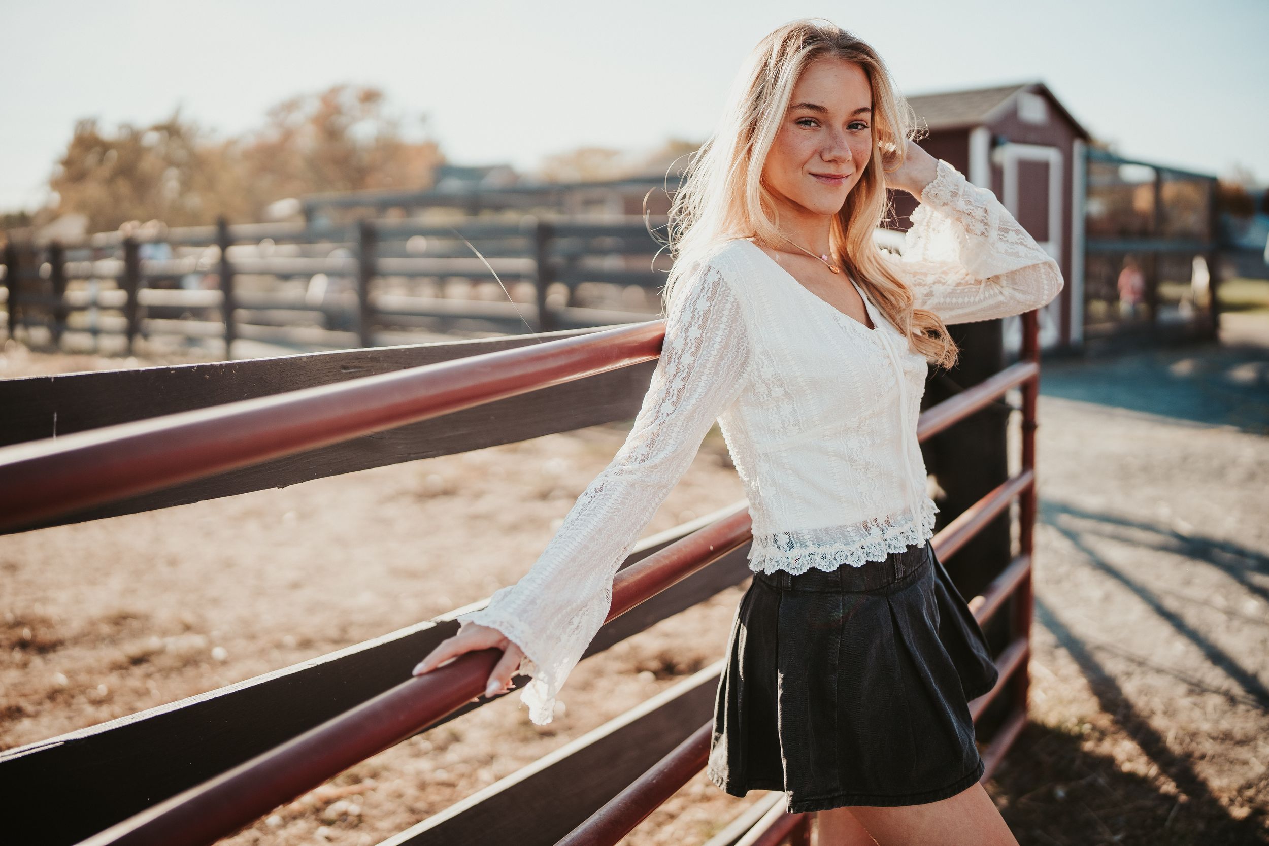 Gemma's senior portrait session at Frying Pan Farm Park in Herndon, VA.
