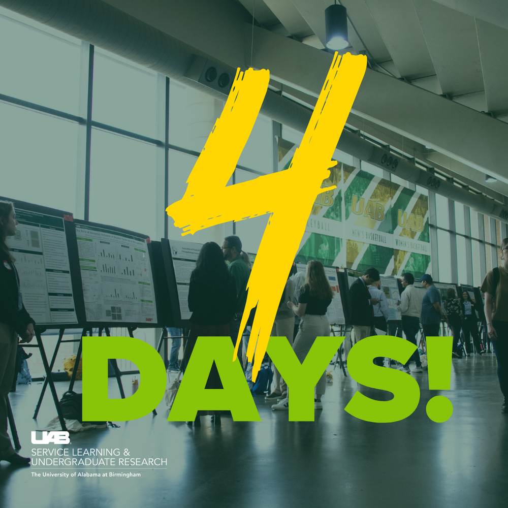 UAB Service Learning and Undergraduate Research 4 days until Expo post.