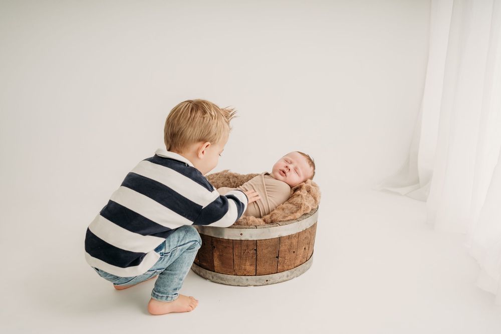 natuurlijke foto's newbornshoot