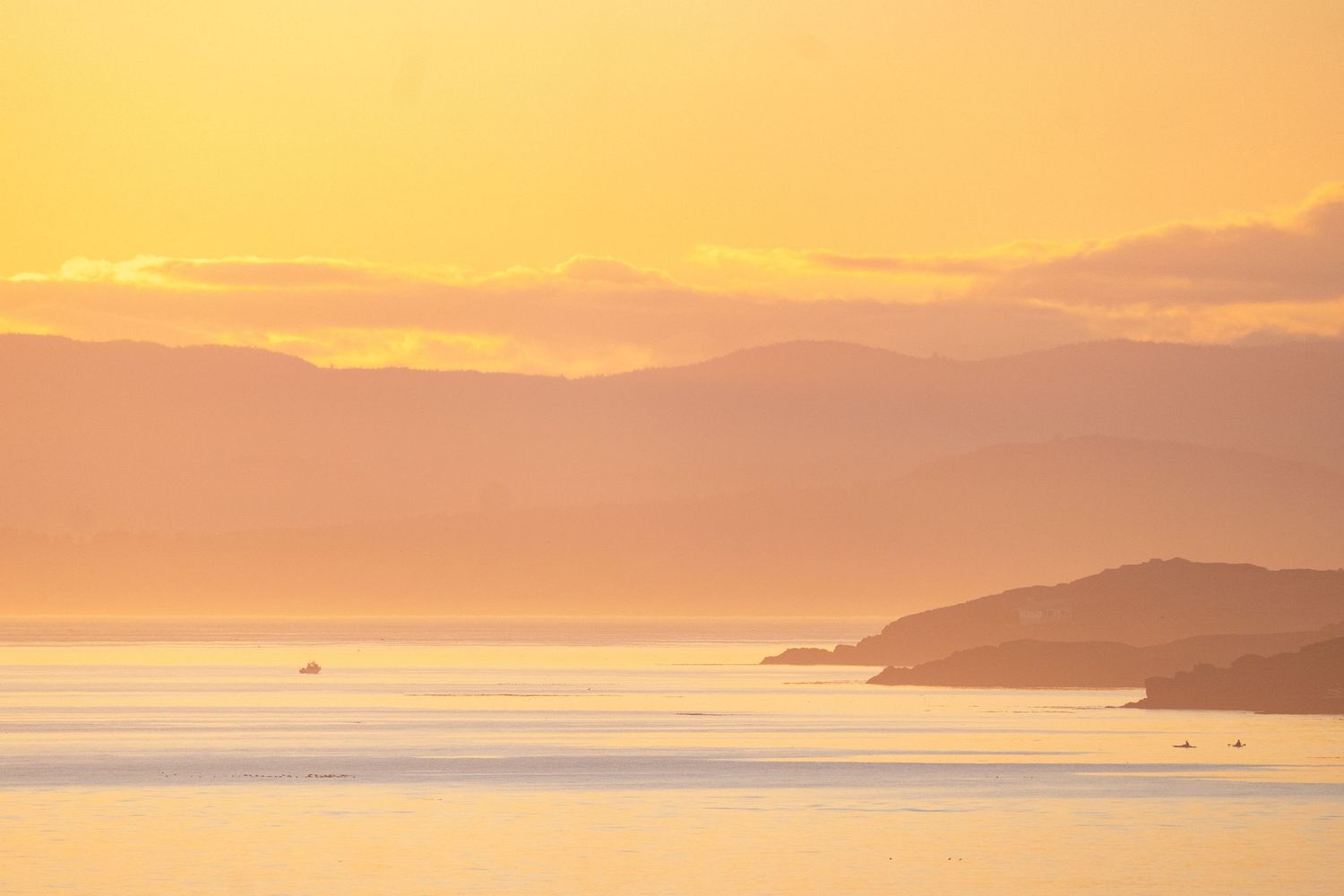 Sunset over water