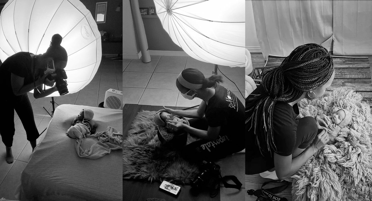 Newborn Photographer Orlando behind the scenes