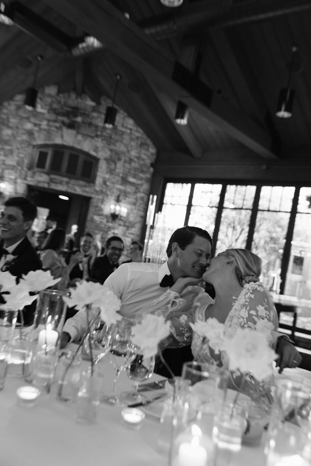 bride and groom old edwards inn north carolina reception