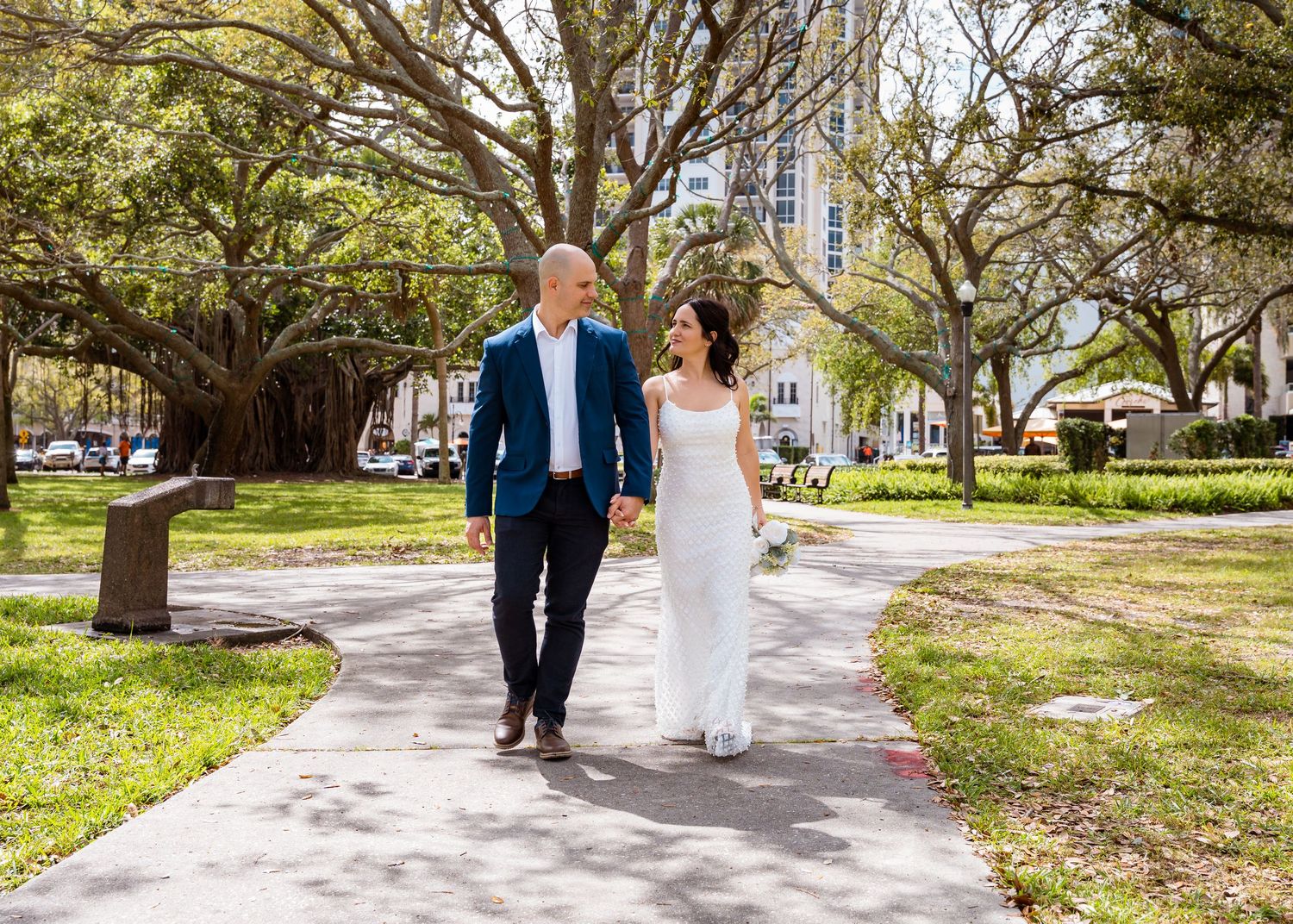 Downtown St Pete-Courthouse-Elopement photo session-BE Jazy Photography-St Pete Photographer-Elopement-Courthouse wedding-North Straub Park