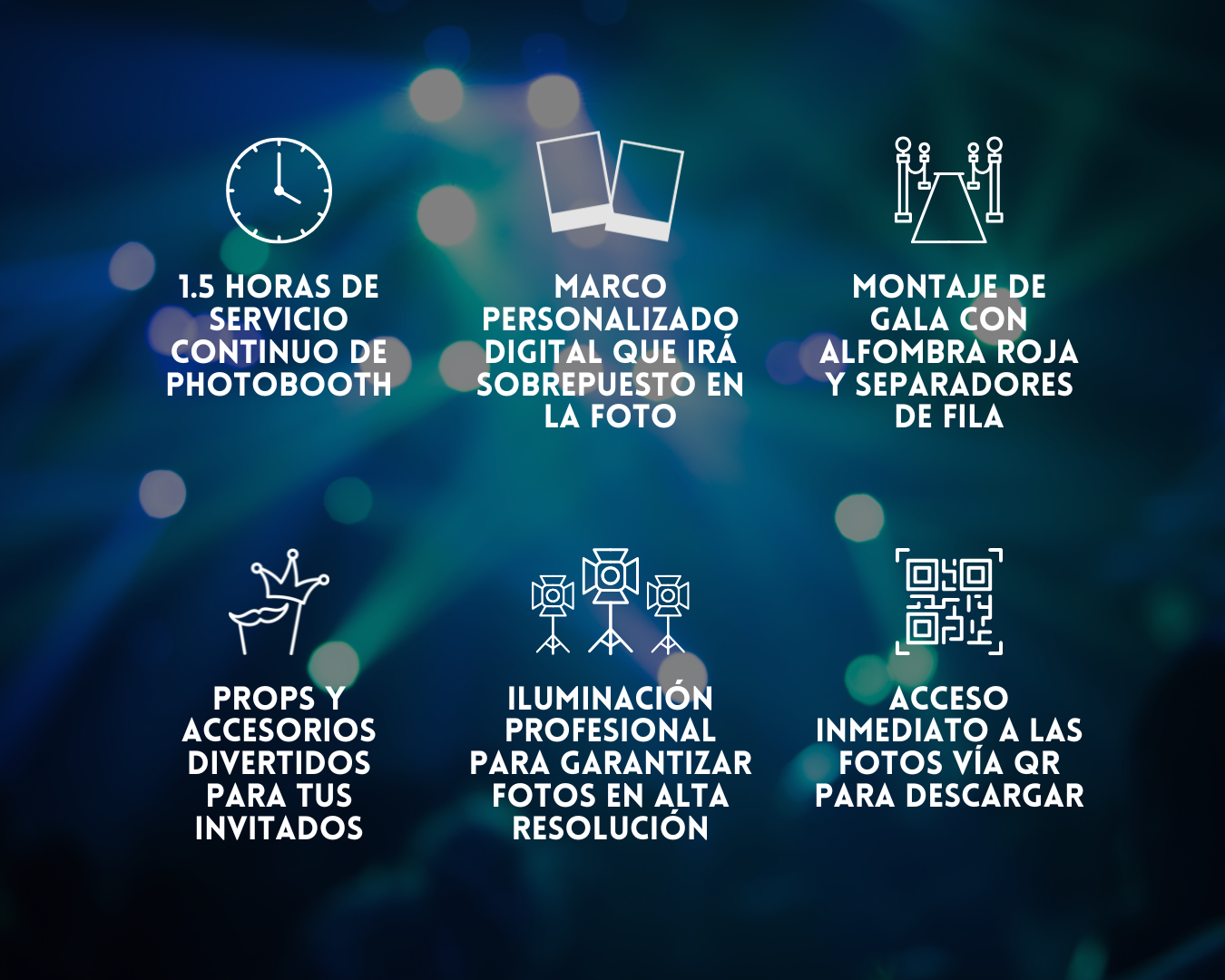 Cabina de fotos para eventos con montaje profesional y elegante
