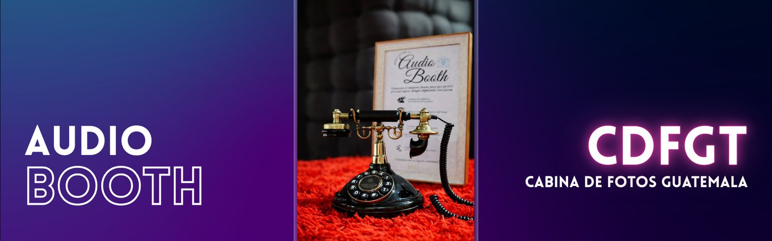 Teléfono Audio Booth para invitados grabar mensajes emotivos en evento