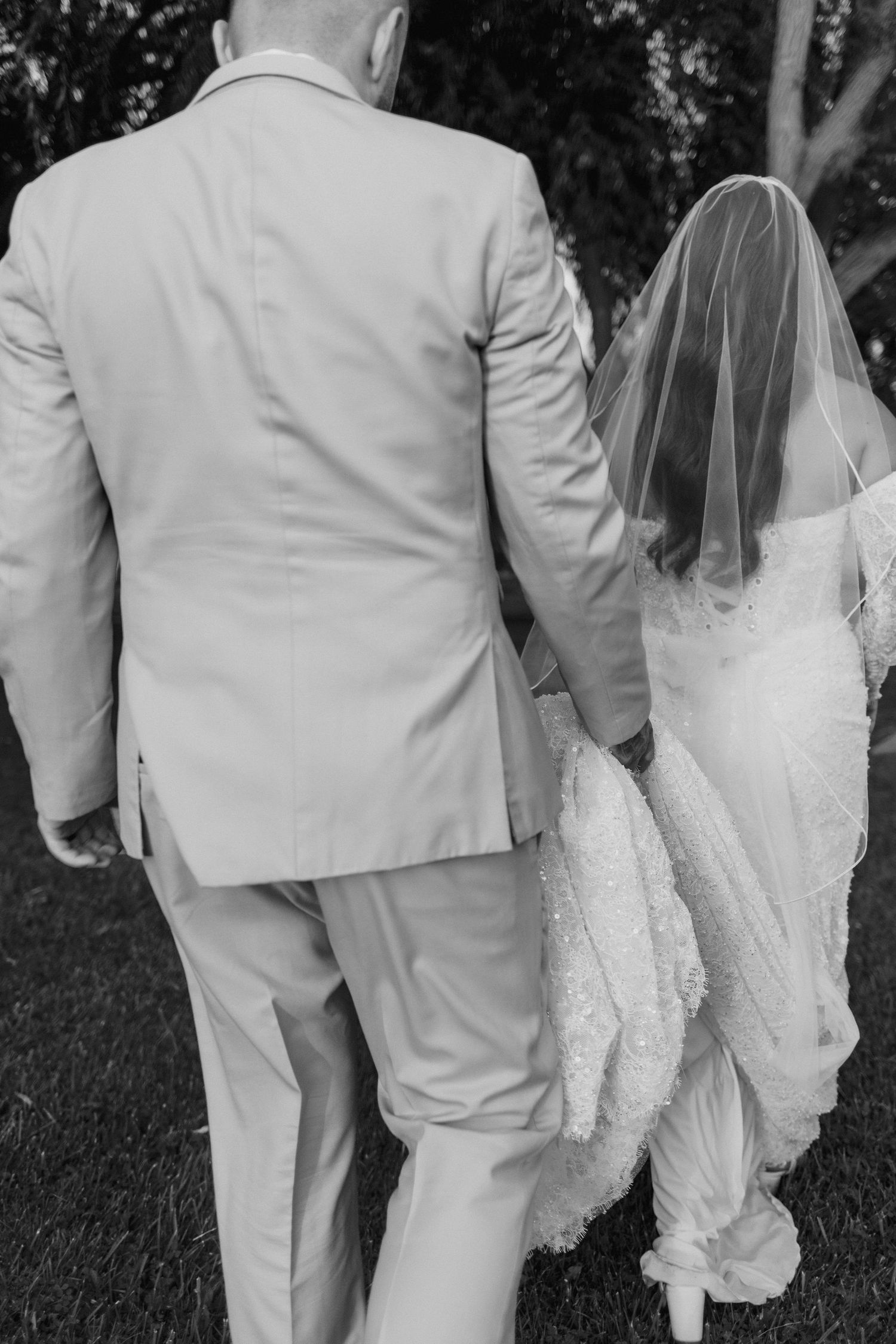 Documentary style bride and groom portraits