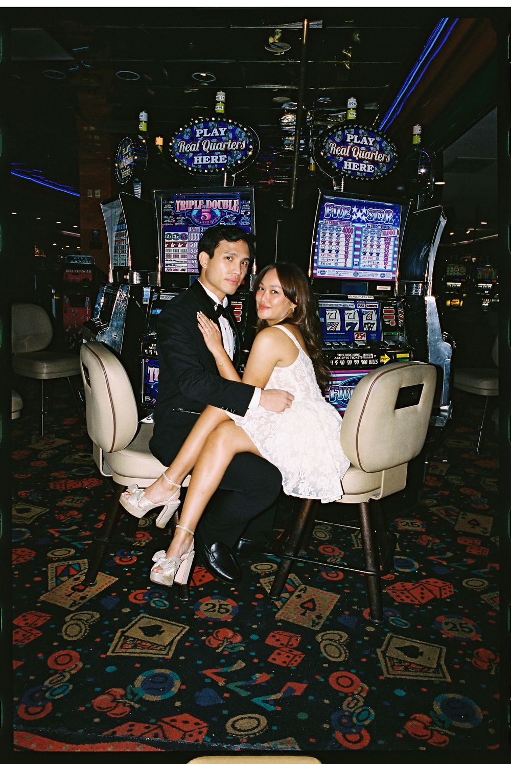 Las Vegas engagement session on film and super 8 video