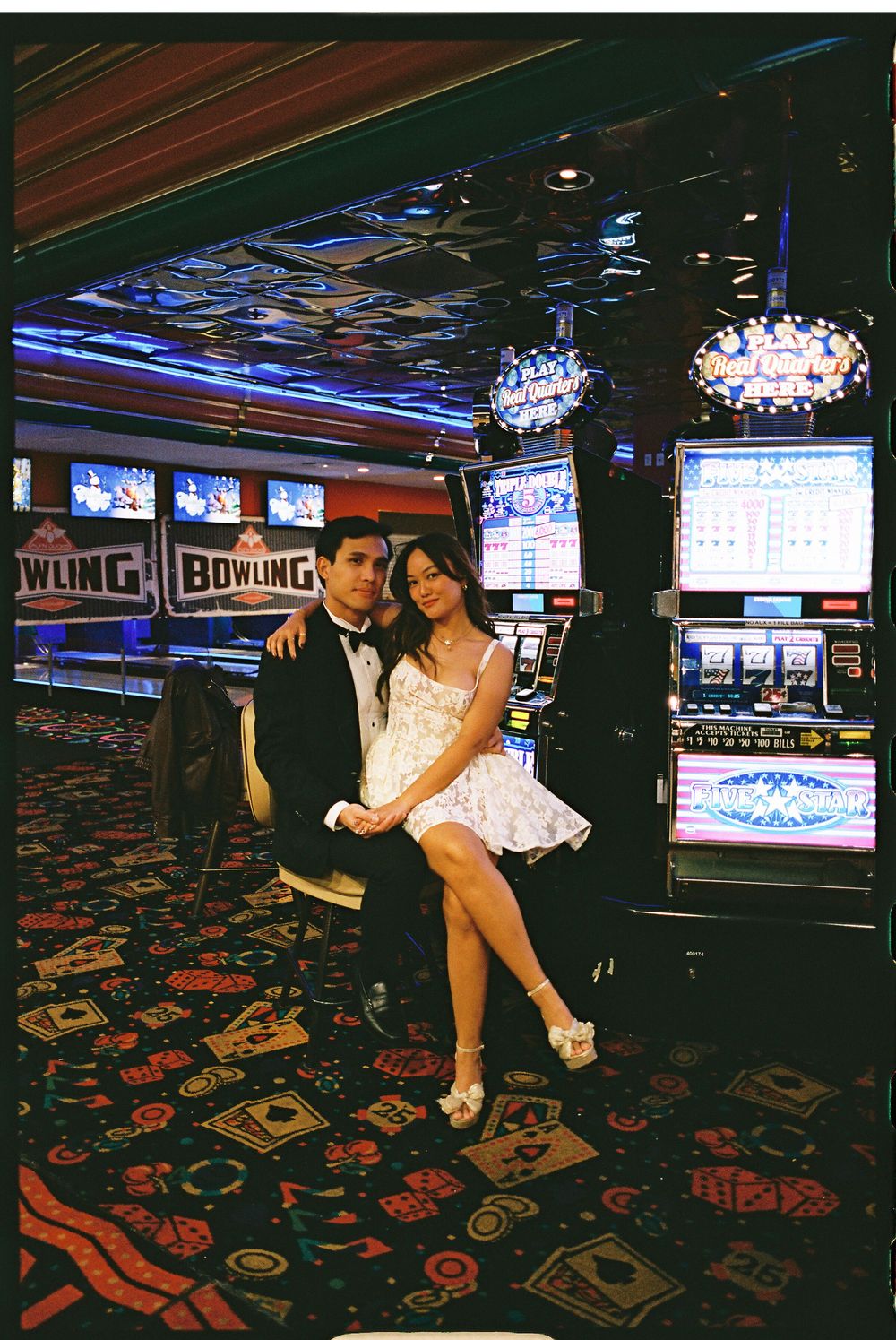 Las Vegas engagement session on film and super 8 video