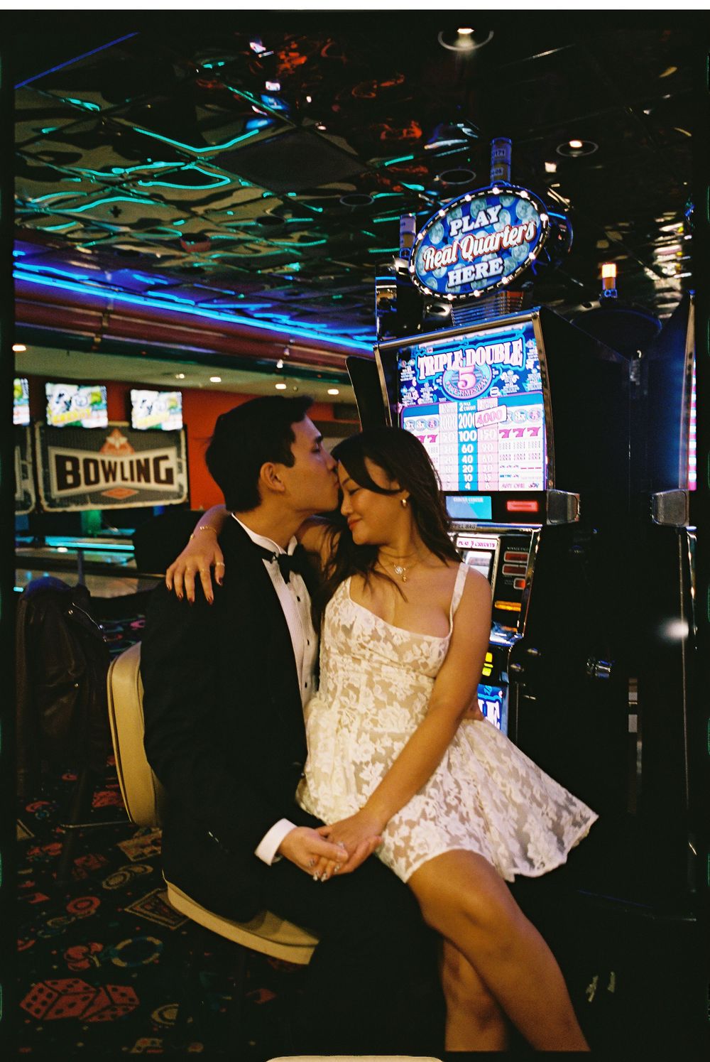 Las Vegas engagement session on film and super 8 video