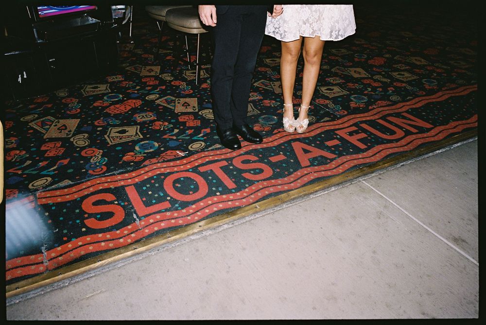 Las Vegas engagement session on film and super 8 video