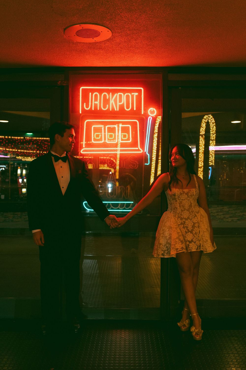 Las Vegas engagement session on film and super 8 video