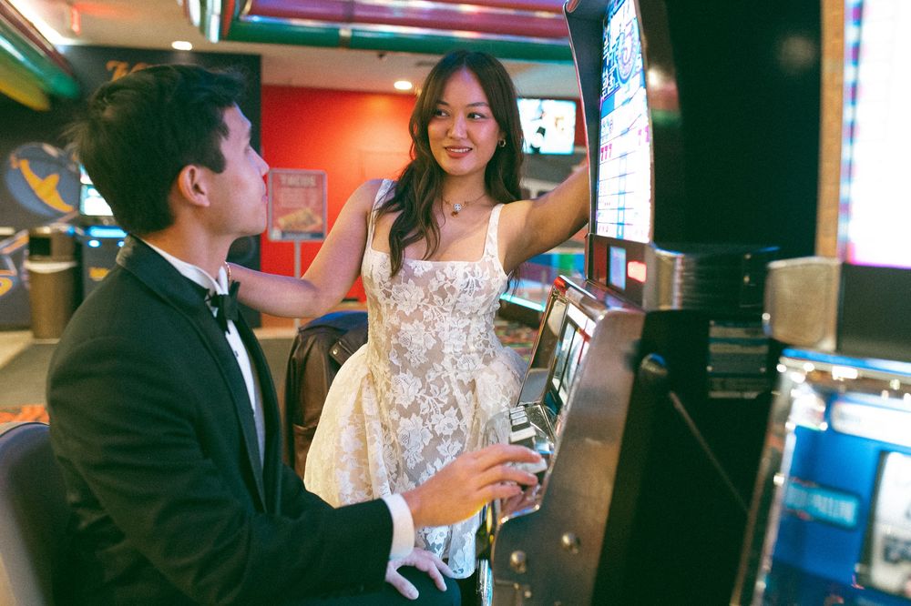 Las Vegas engagement session on film and super 8 video