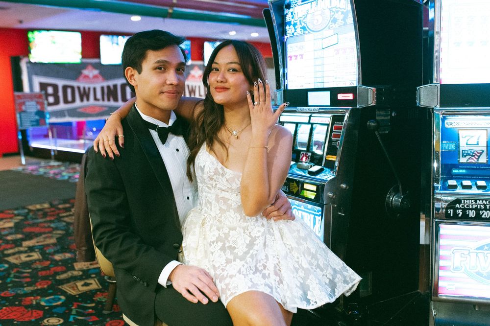 Las Vegas engagement session on film and super 8 video