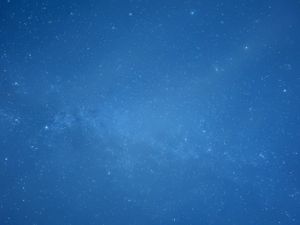 Milky Way galaxy stretches across deep blue night sky filled with twinkling stars.