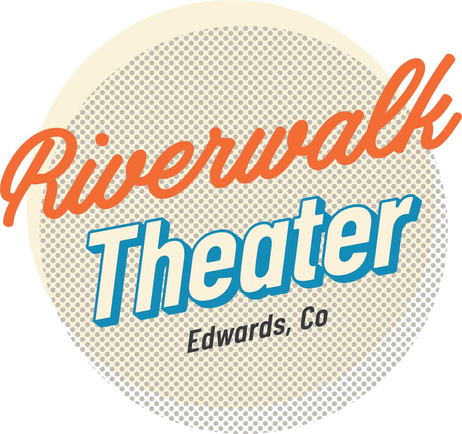 Logos of sponsor of Charlie's Pooch Playoffs "Riverwalk Theater, Edwards, CO"