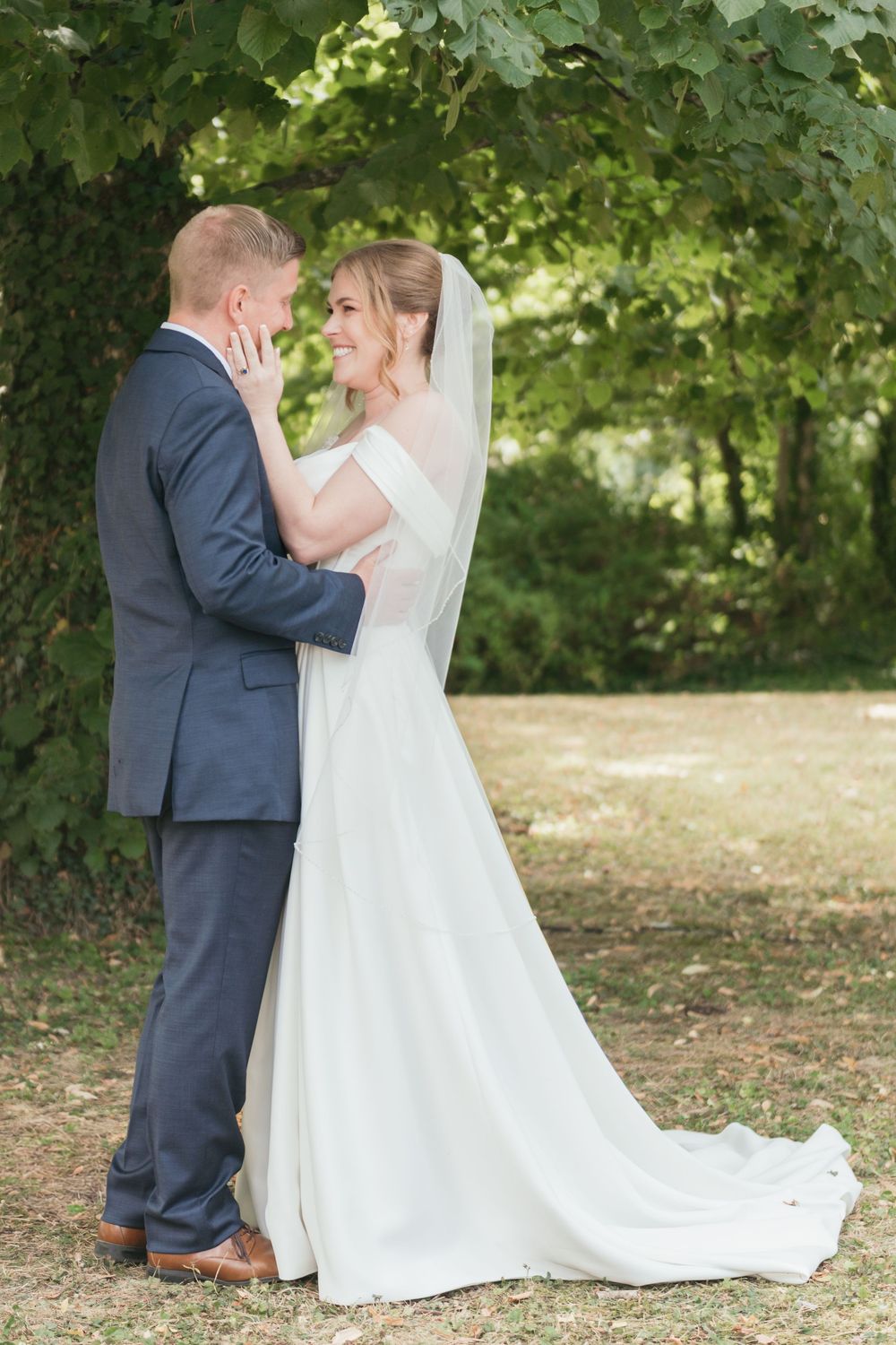 Bride & Groom Wedding Portraits in Rosey, France