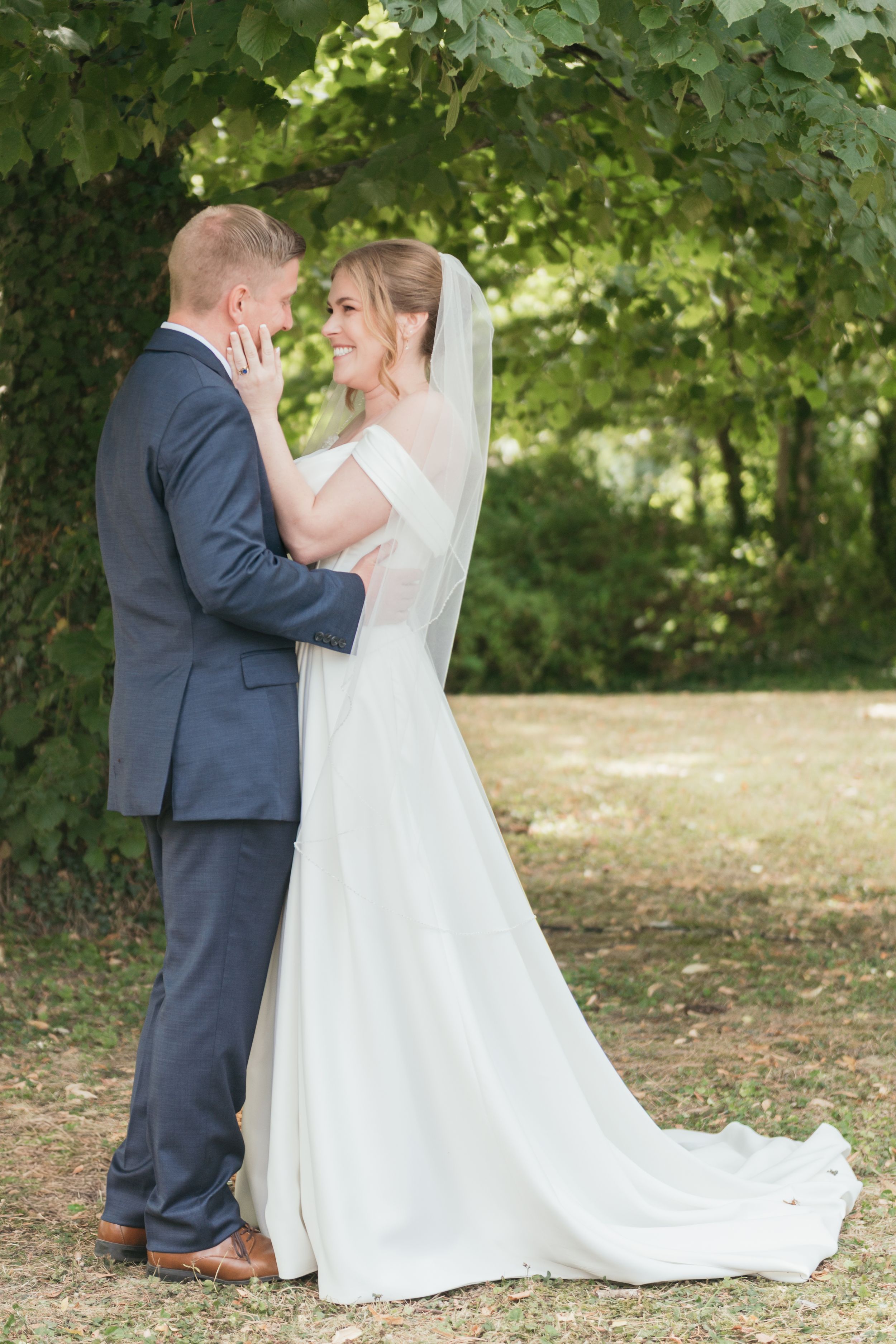 Bride & Groom Wedding Portraits in Rosey, France