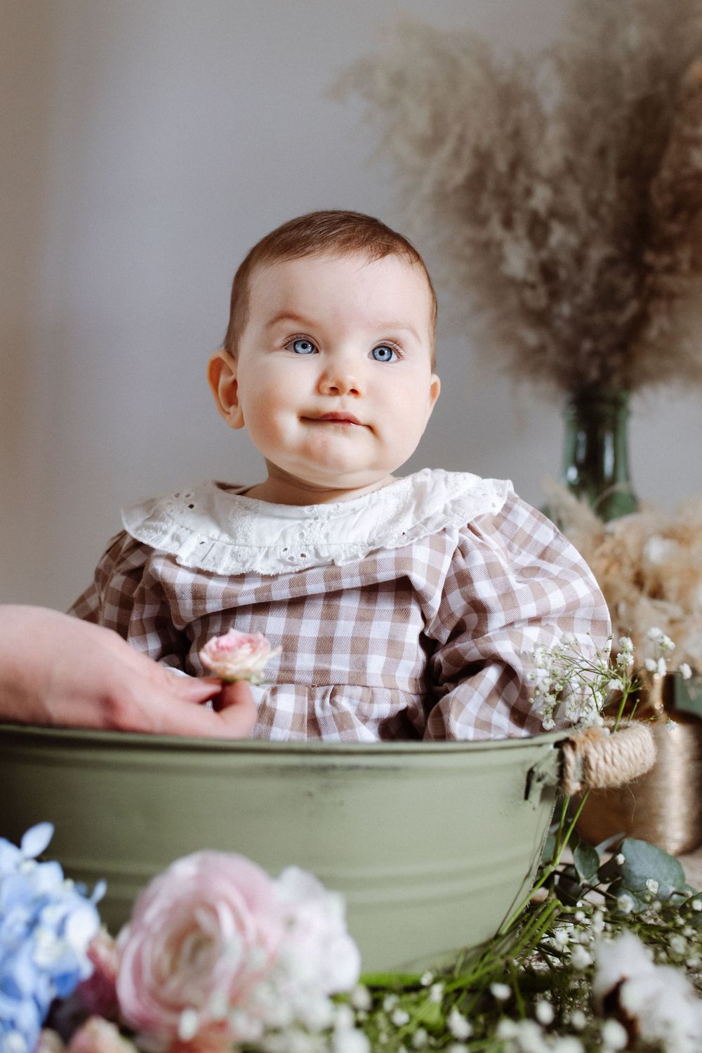 Séance photo bébé bain de lait yvelines