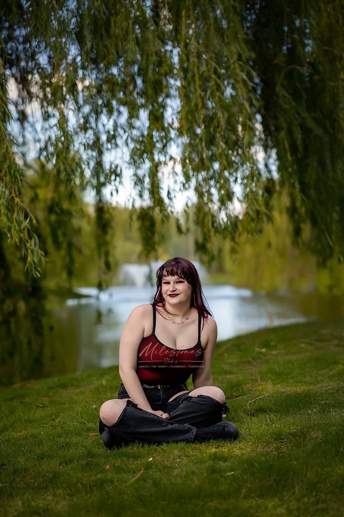 Senior photos Boise River Milestones Studios