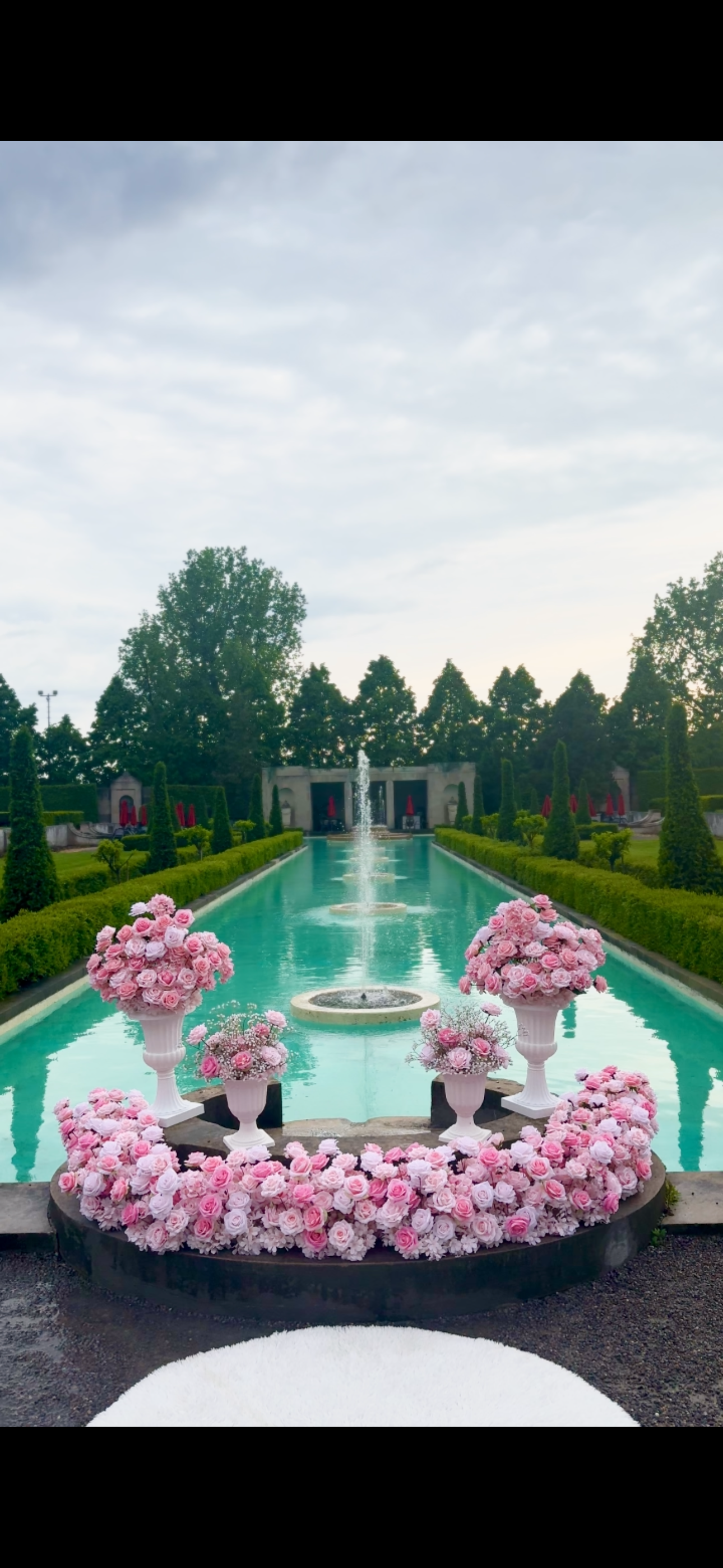 Minimalist luxury proposal decor with modern romantic decor at Oshawa’s Parkwood Estate for an unforgettable moment