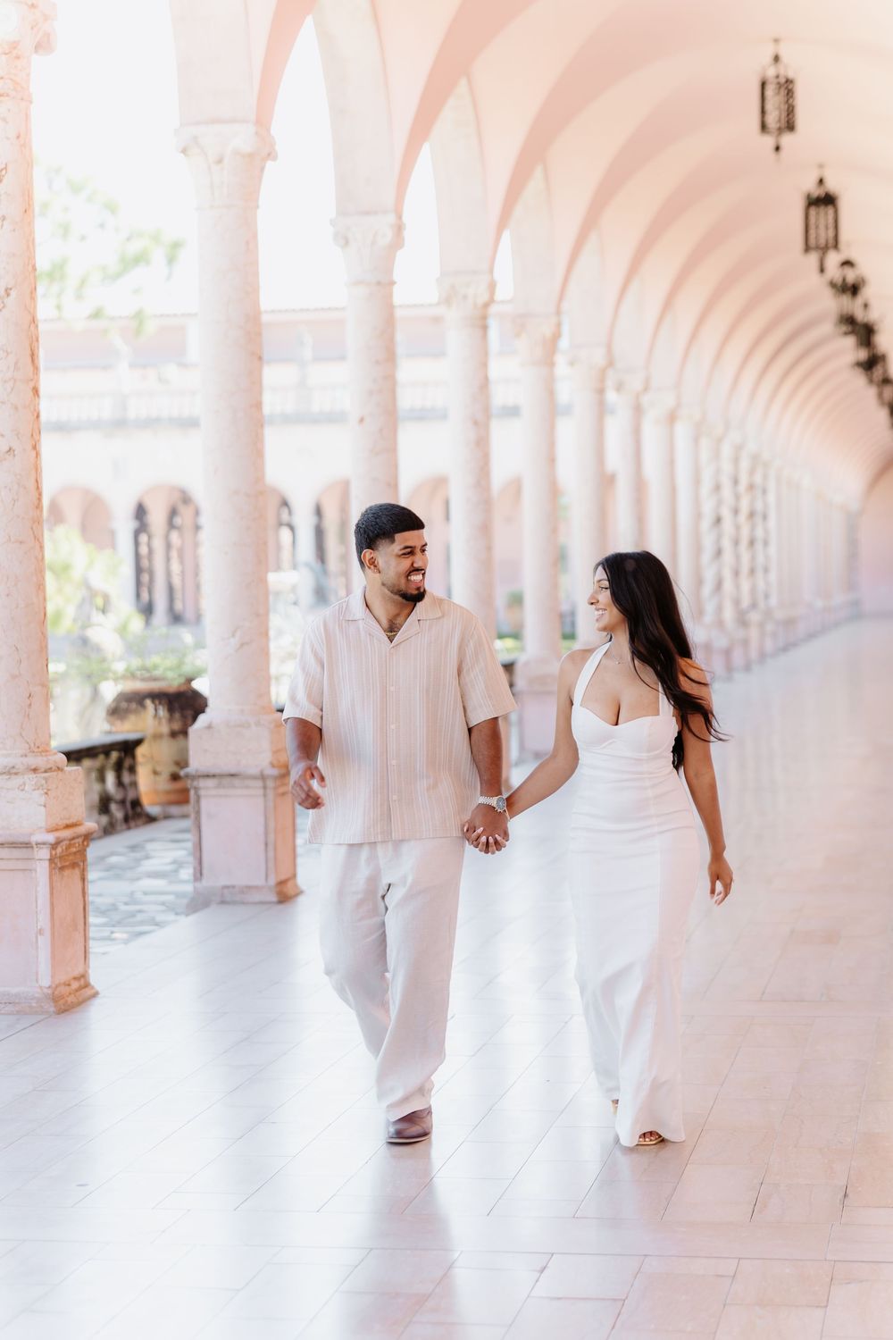Romantic engagement photos at The Ringling Museum Florida