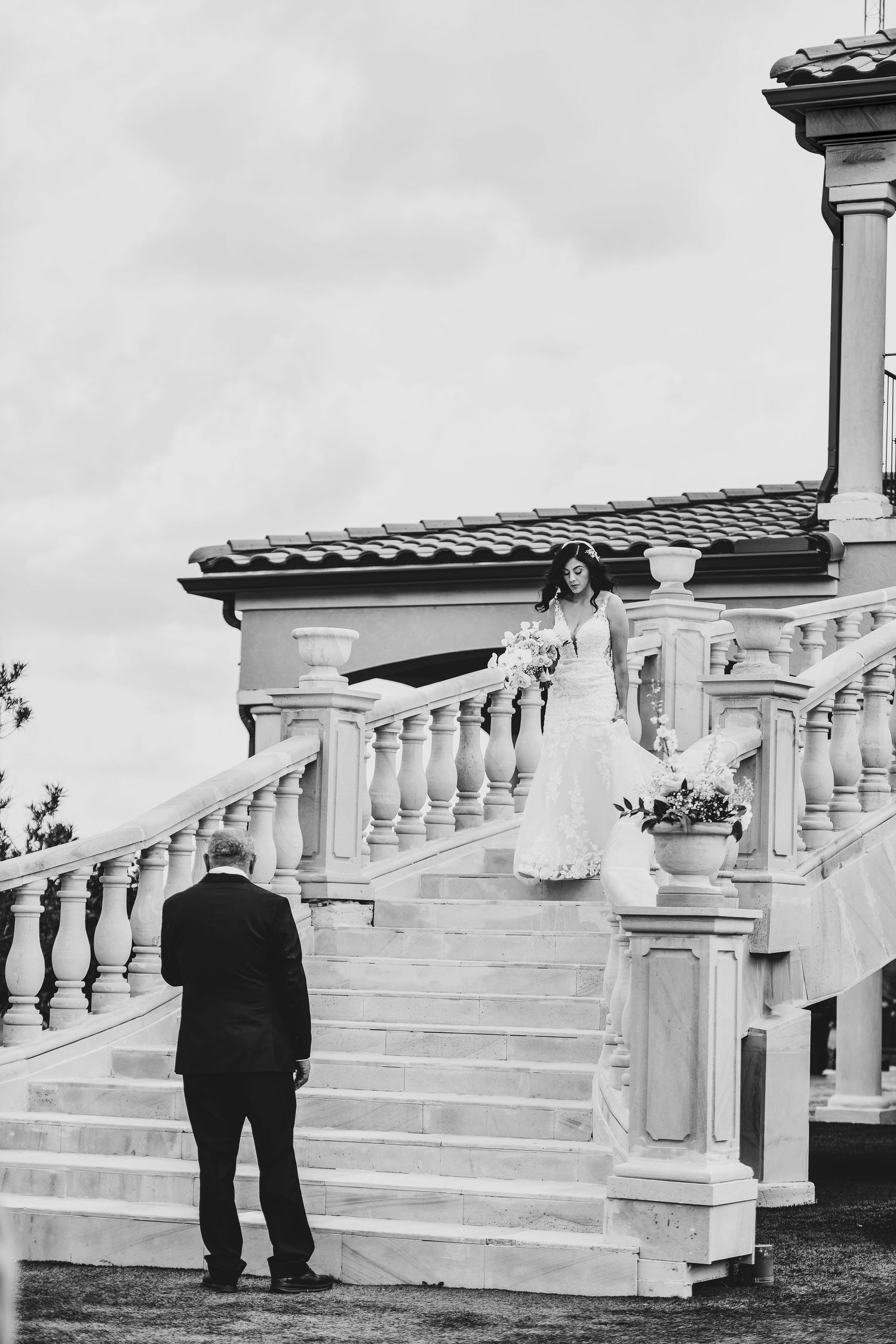 Emotional aisle moment at McKinney Texas wedding
