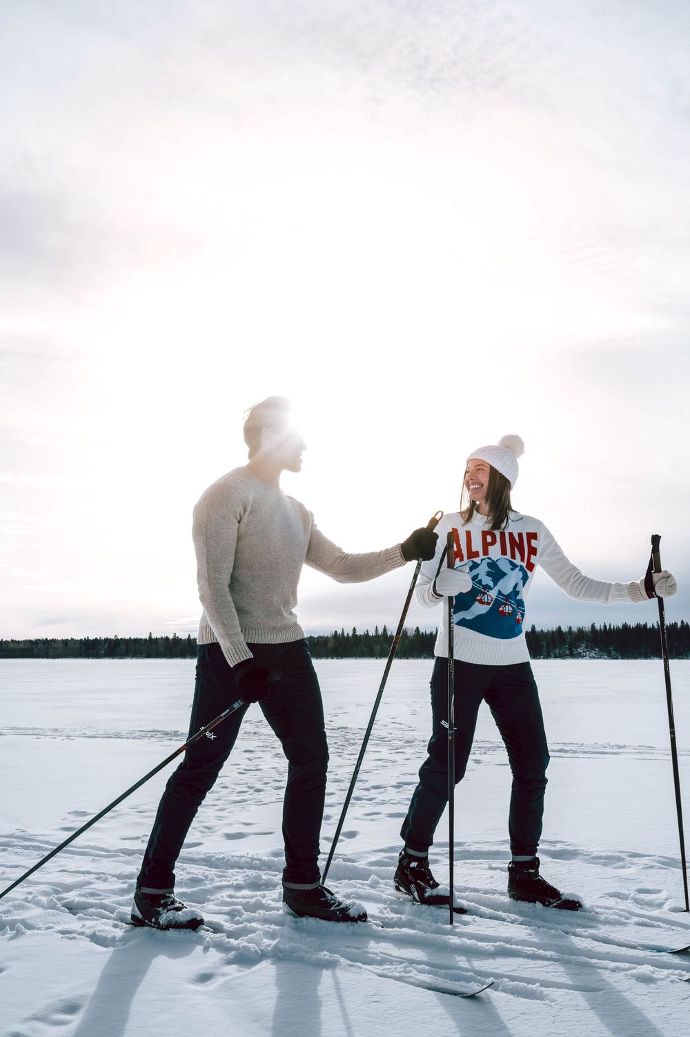 An engagement session in Calgary, Alberta at Glenmore Reservoir.
