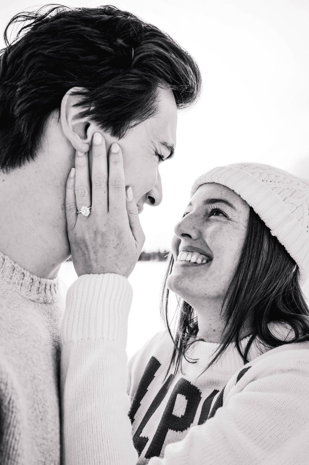 An engagement session in Calgary, Alberta at Glenmore Reservoir.