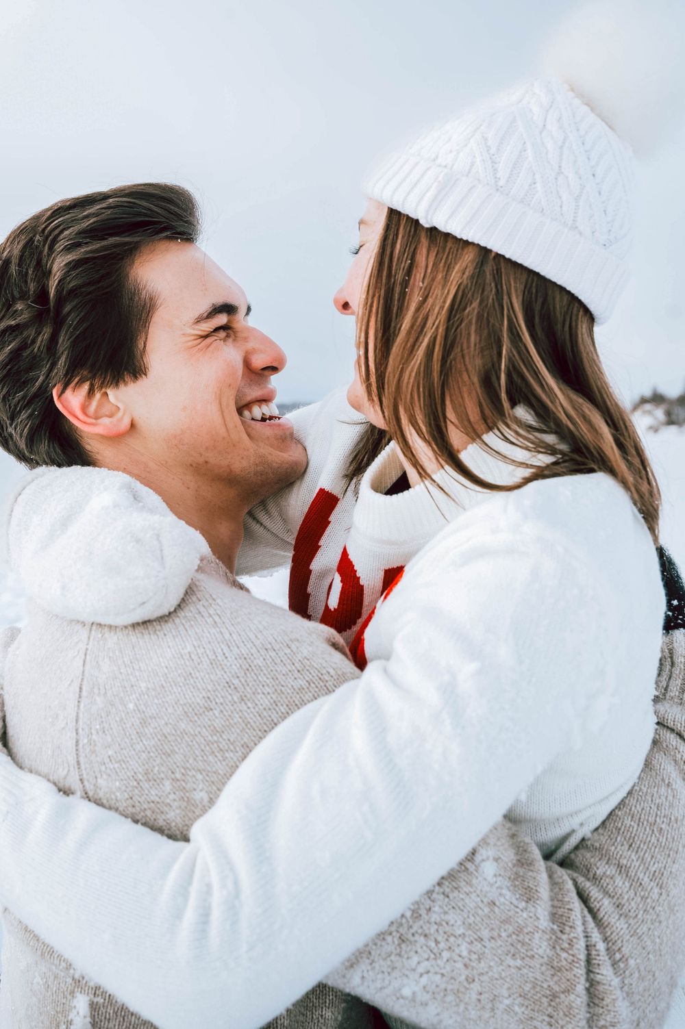 An engagement session in Calgary, Alberta at Glenmore Reservoir.
