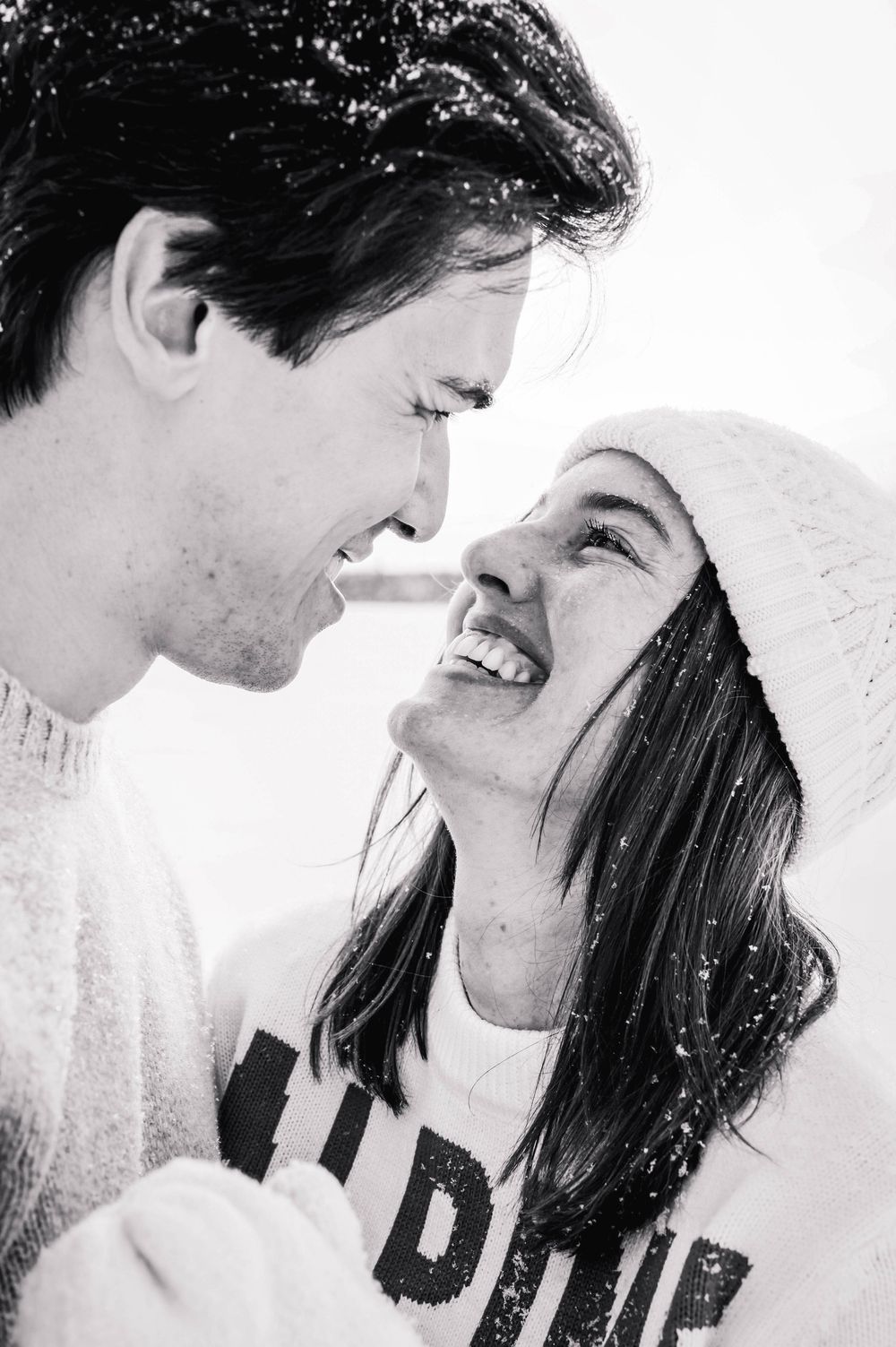 An engagement session in Calgary, Alberta at Glenmore Reservoir.