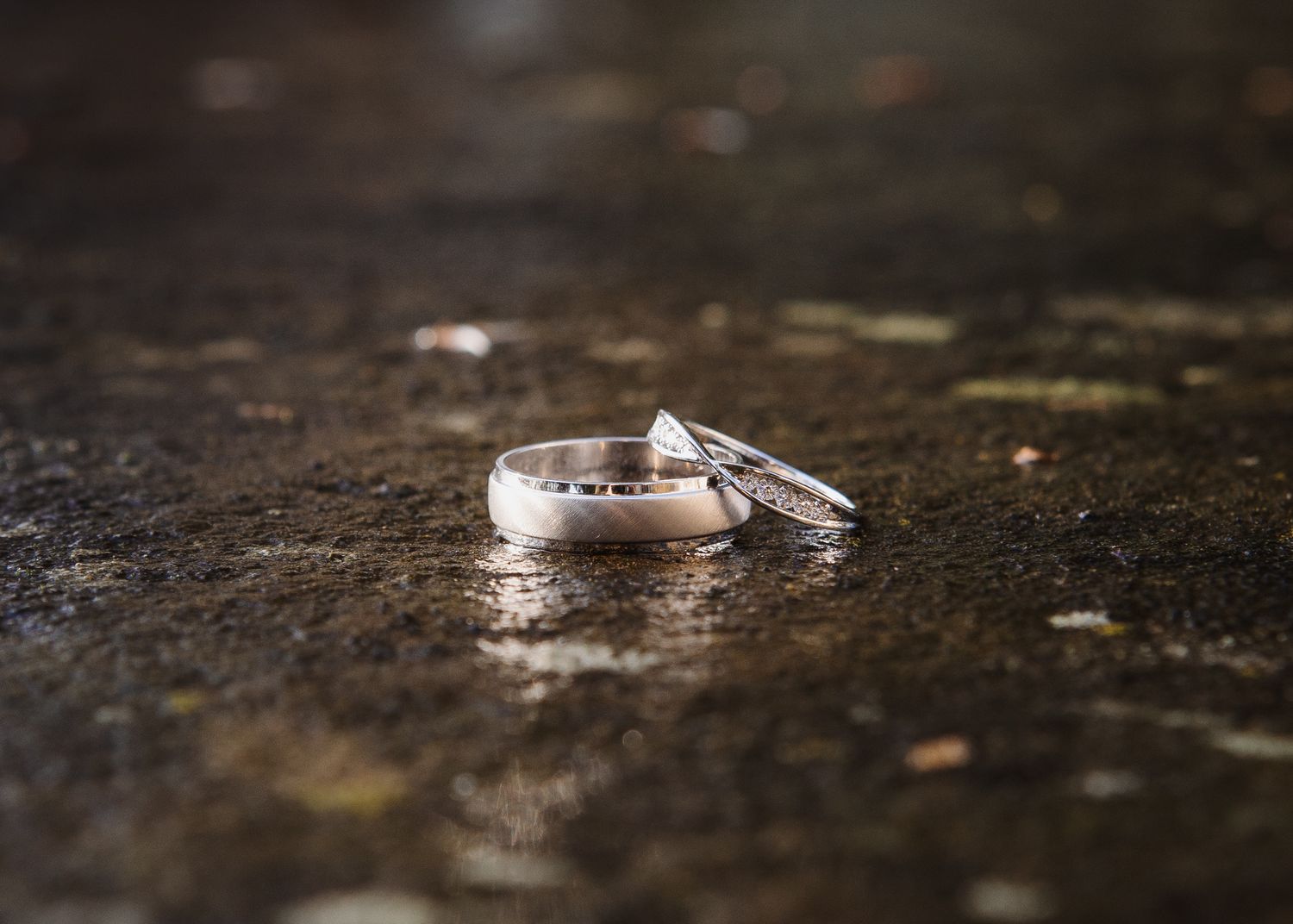 Detailed wedding ring shot.