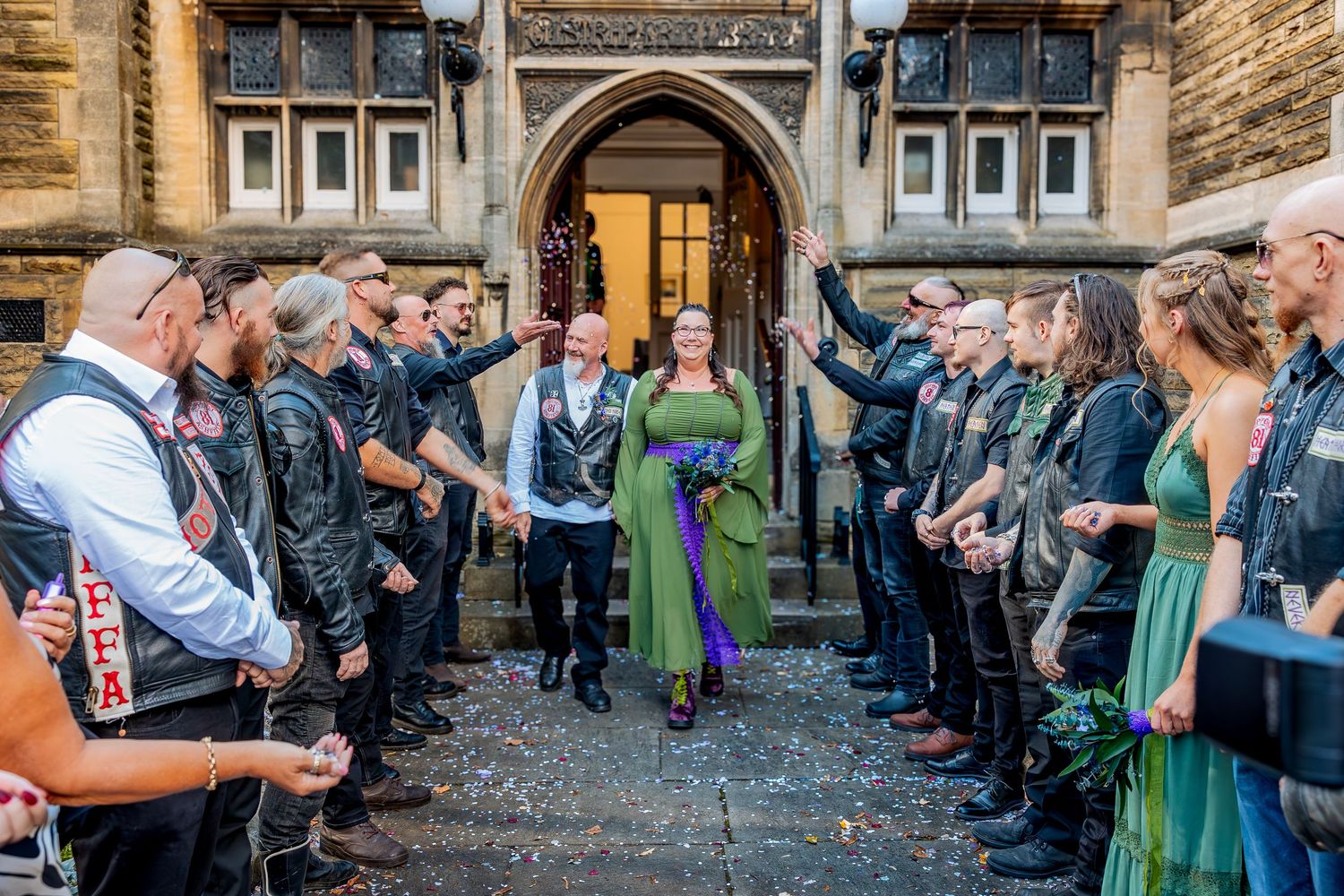 Documentary wedding photography at Gilstrap Registry Office, Newark.