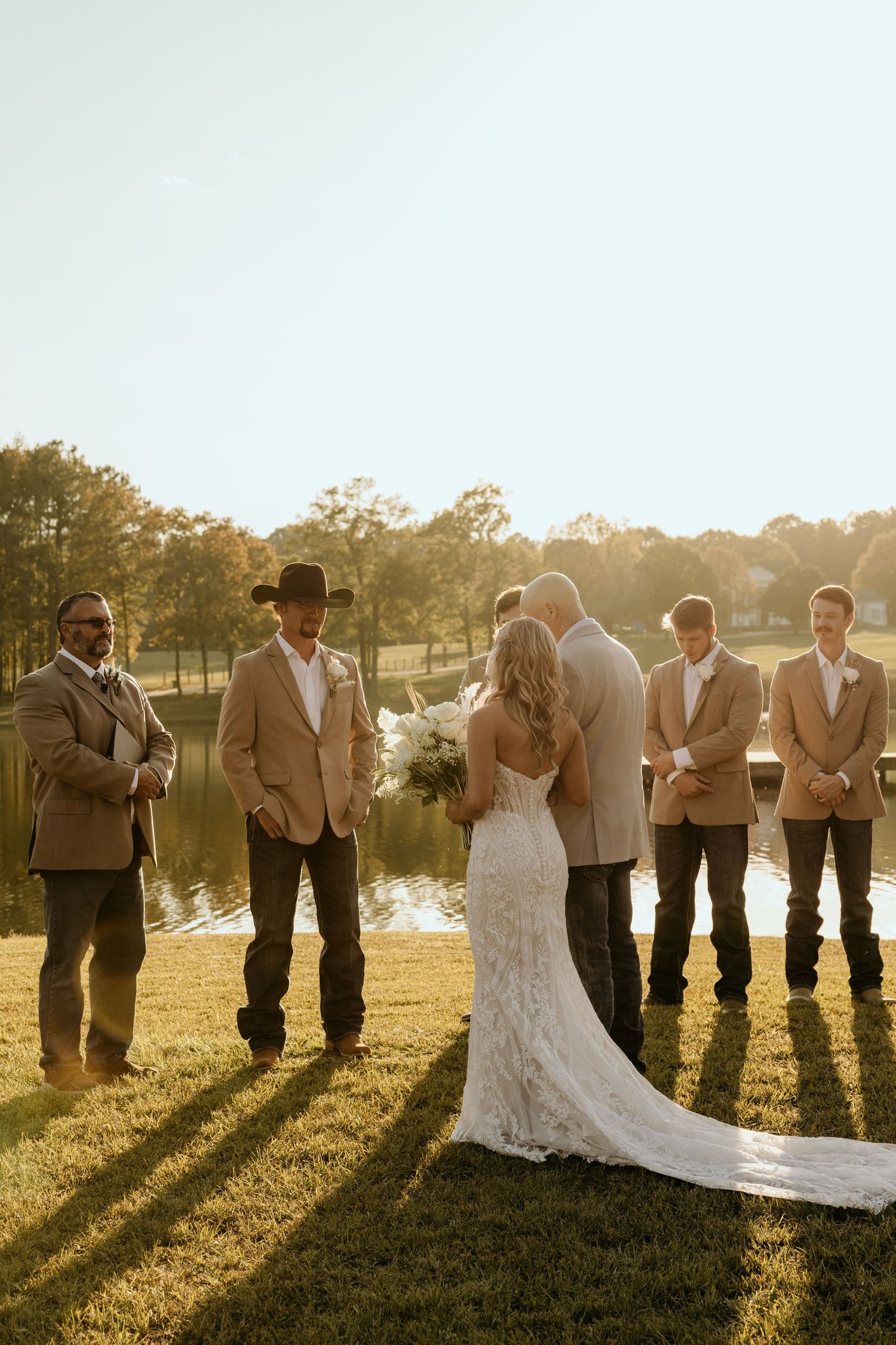 Photograph of a ceremony at a wedding in Senoia, Georgia