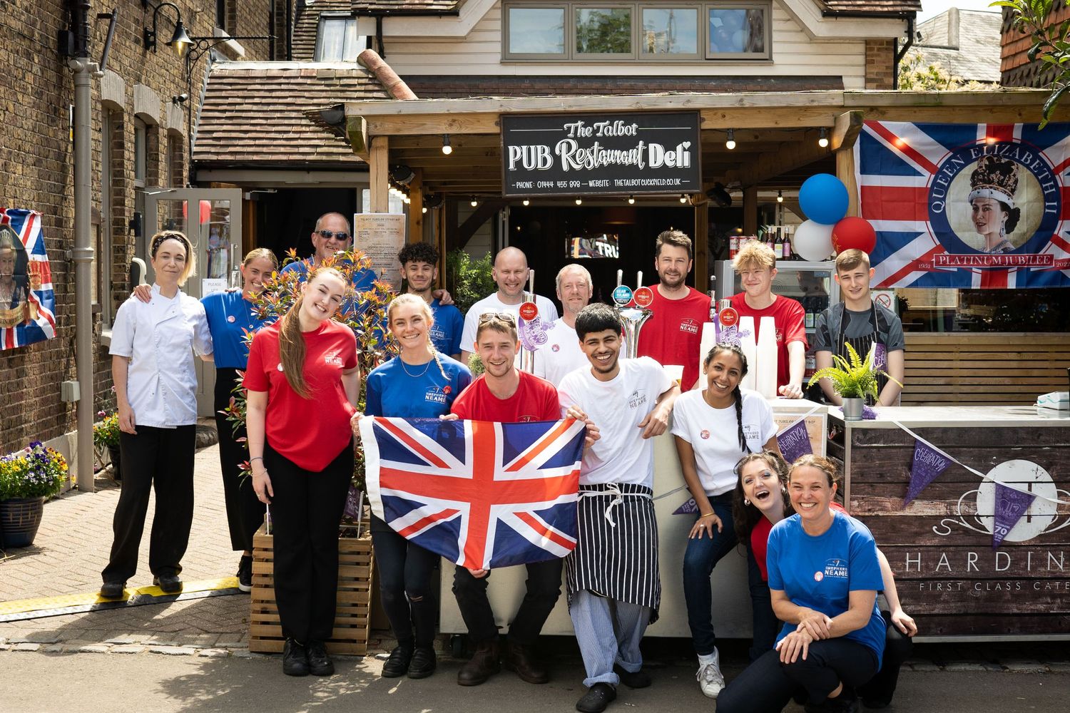 team photo of a pub