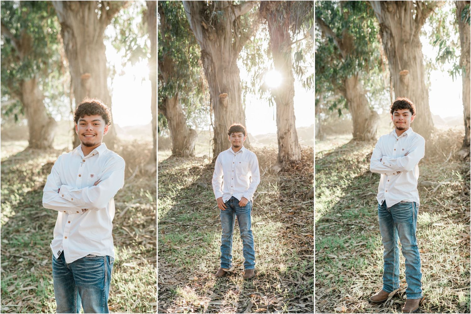 Senior guy photos among the eucalyptus tree groves at Montana de Oro captured by a San Luis Obispo senior photographer.