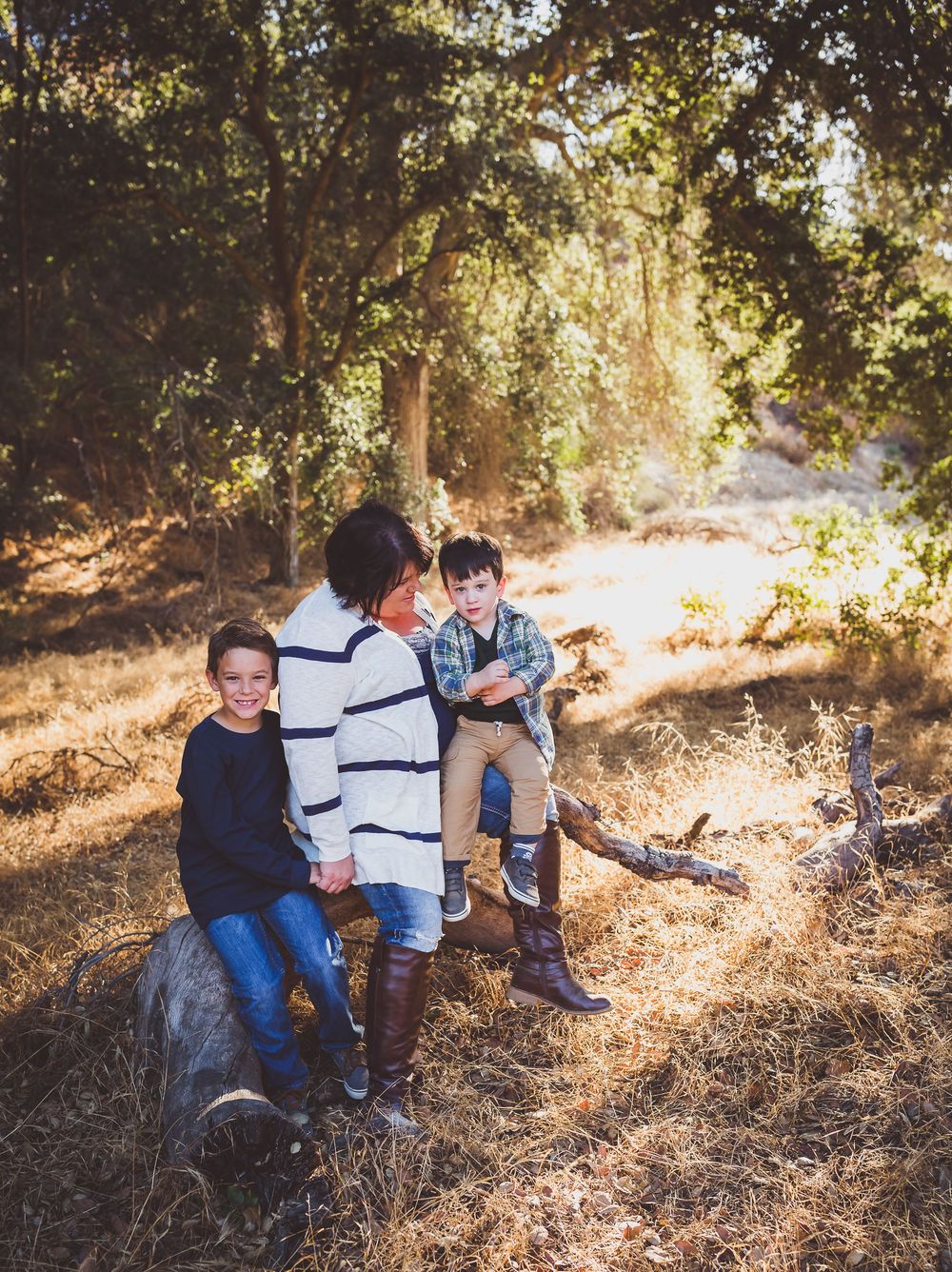 a family session with a mom and her two boys in yucaipa ca