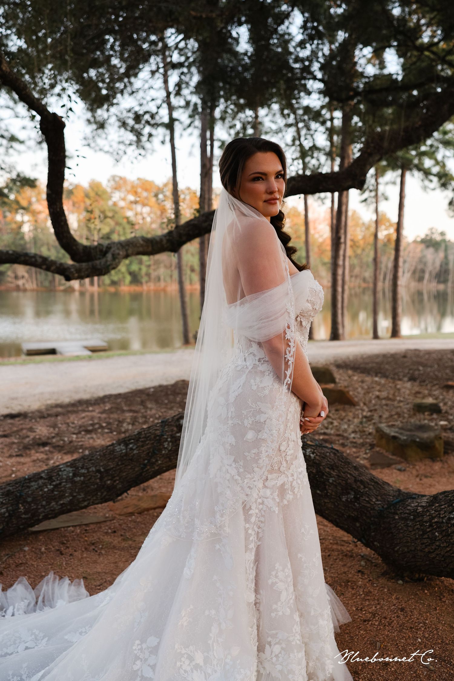 outdoor wedding photography, boho wedding dress, oak tree wedding venue, romantic photography