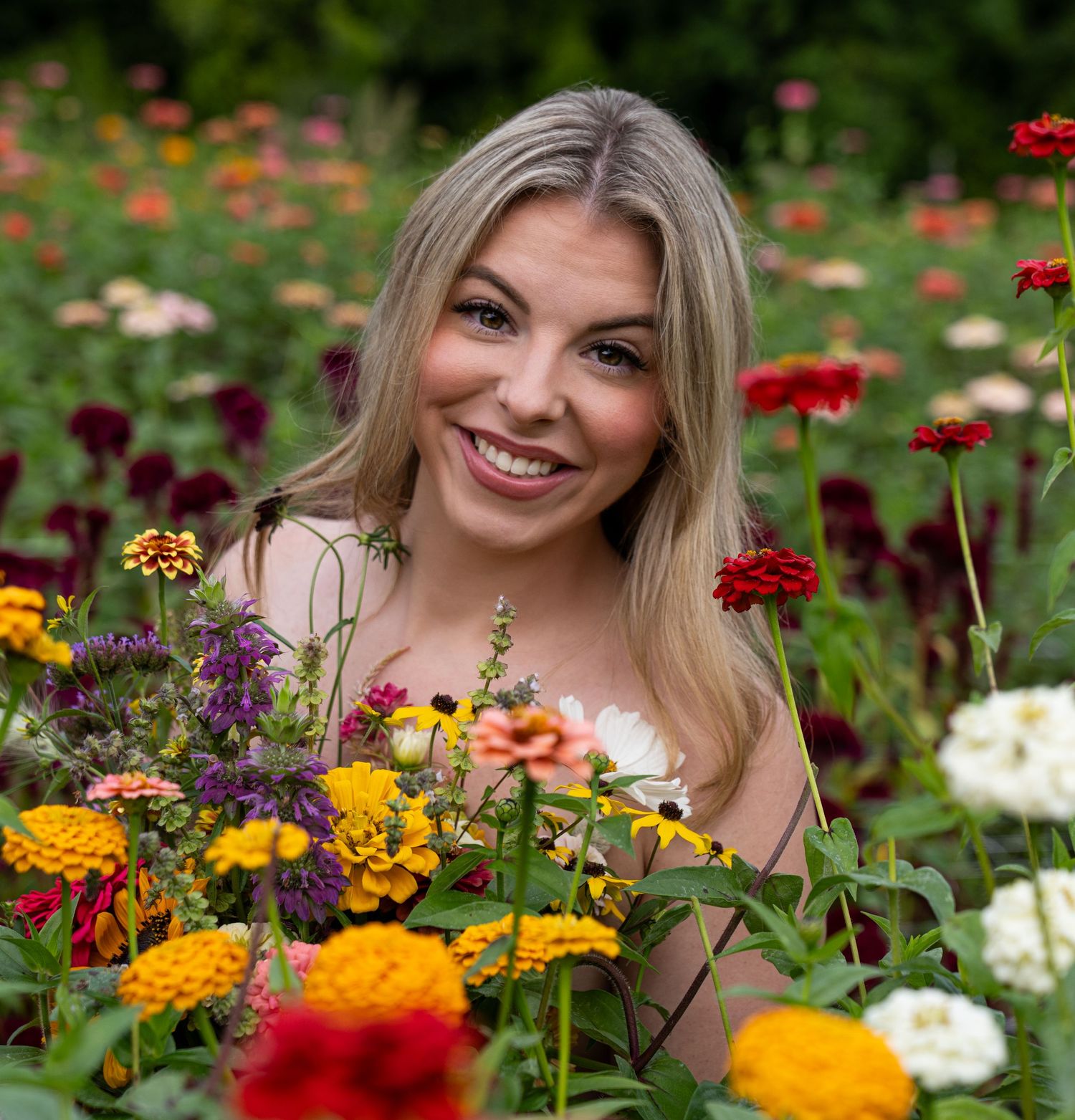 Floral photoshoot at Gardent Farms in Milford, New Hampshire