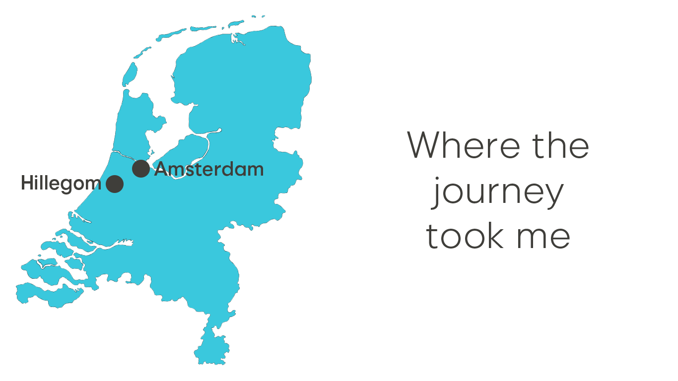 Map of Greece highlighting travel destinations with text 'Where the journey took me.' on a teal illustrated map.