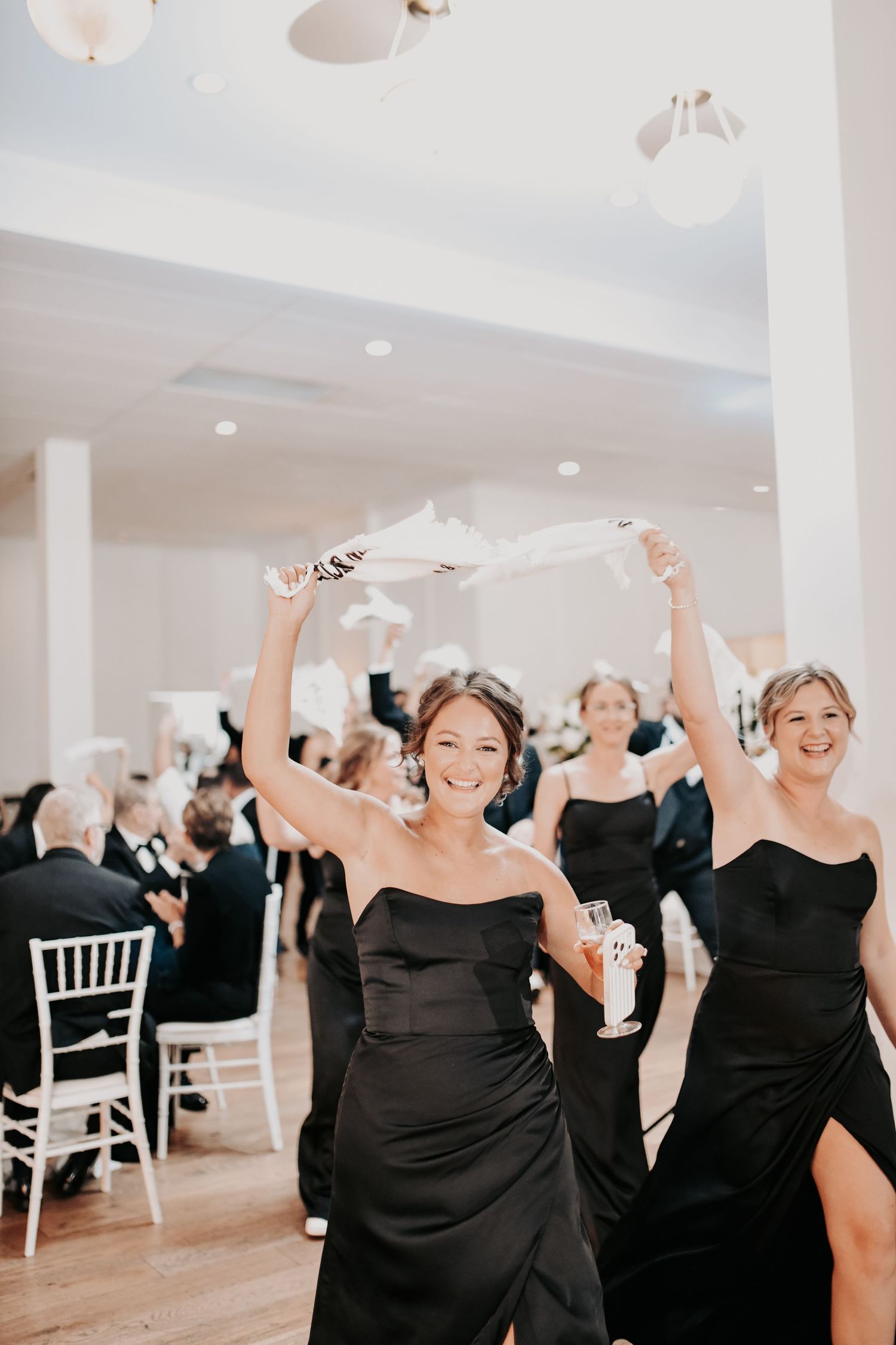 Nicole and Payton making their grand entrance at Hall on Dragon