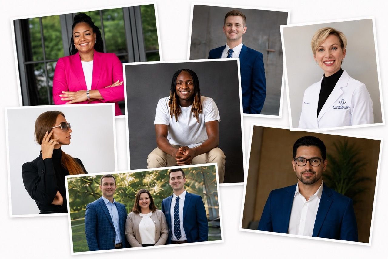 Professional headshots and branding photography for business professionals in Fayetteville, NC
