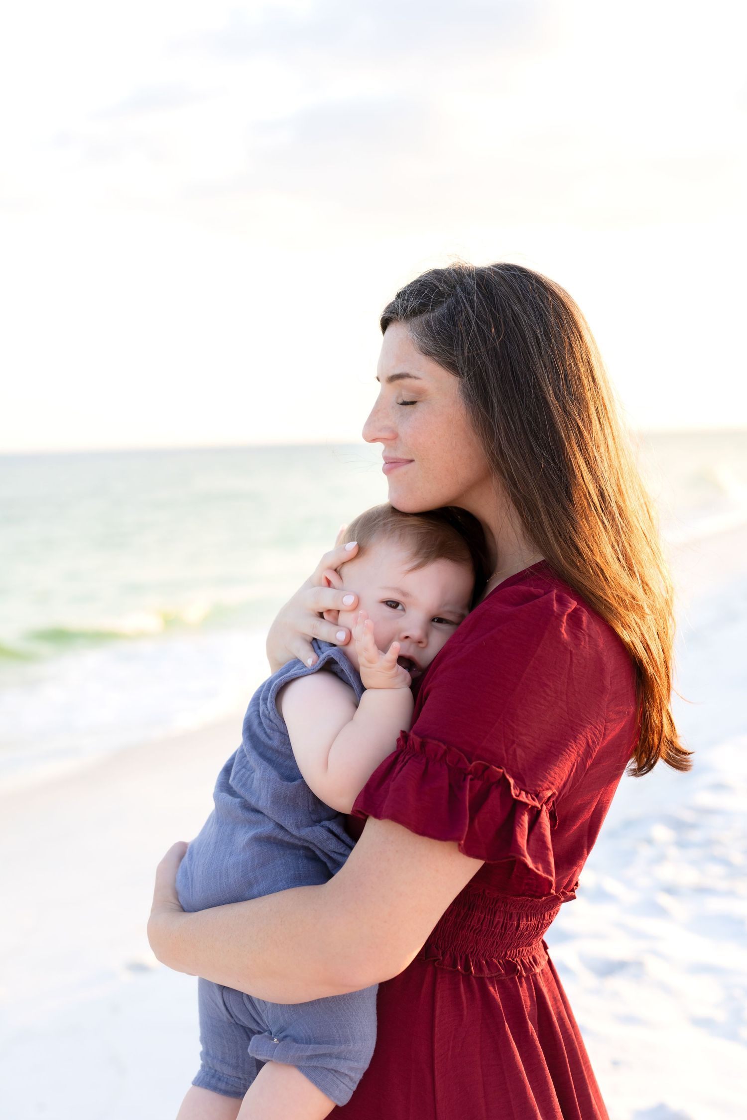 Golden hour sunset beach family, senior, couples, and weddings in Navarre Beach and Pensacola Beach, Florida