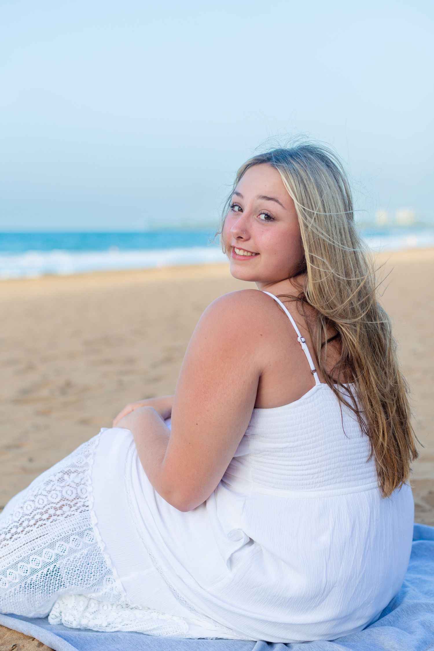 Senior pictures for a high school girl on the beach in Rio Grande, Puerto Rico.