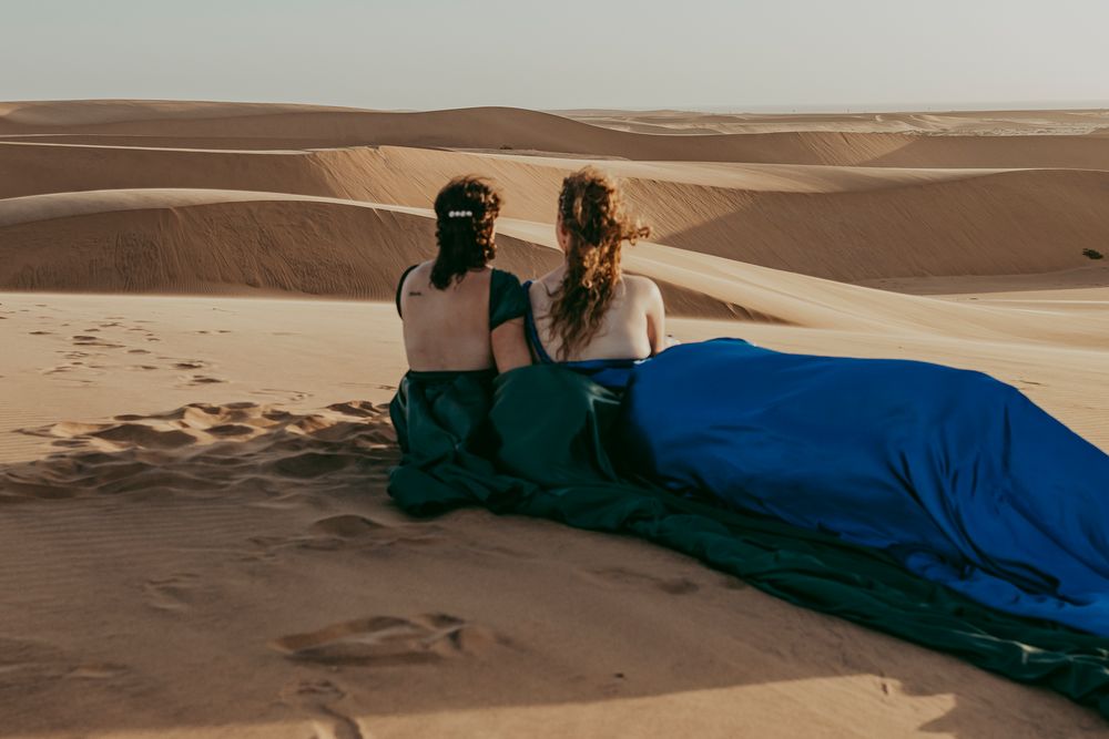 Destination Flying dress photoshoots in the Namib desert