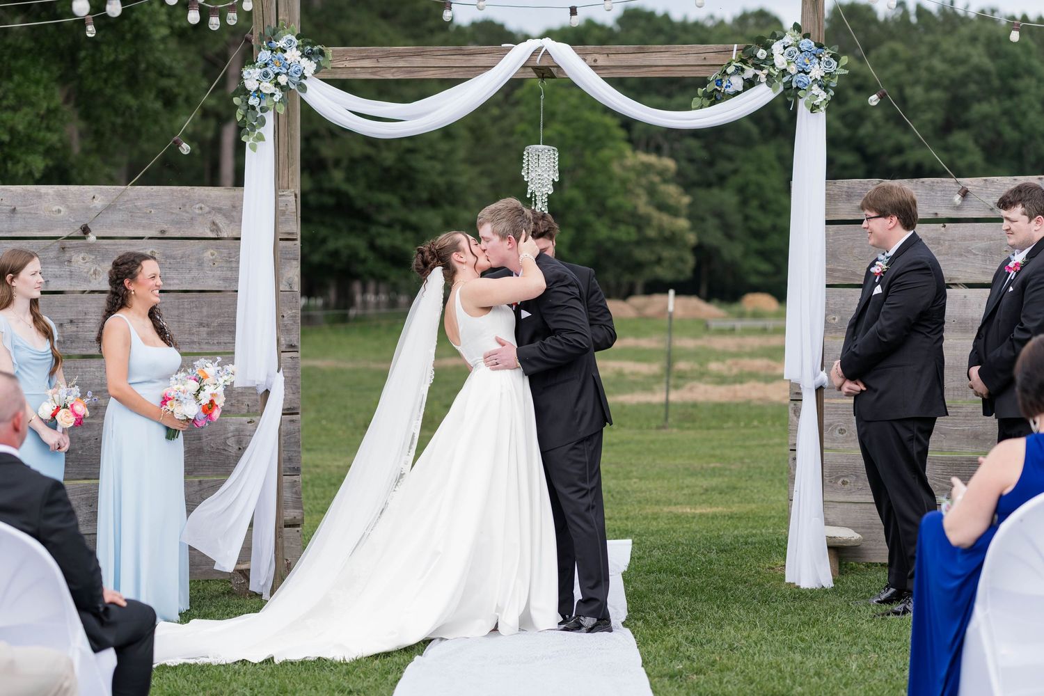 first kiss as husband and wife