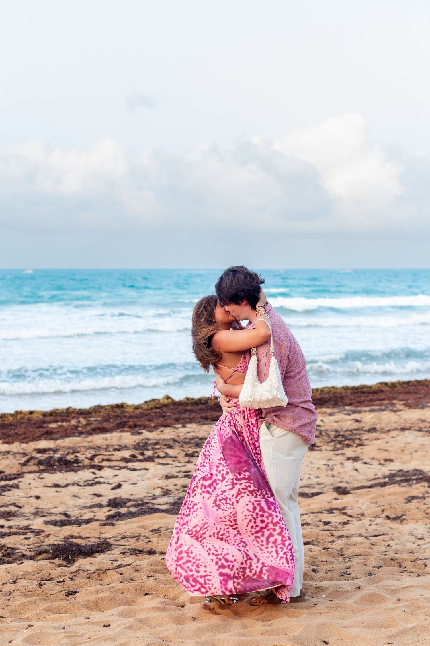 Marriage proposal on the beach. Río Grande, Puerto Rico.