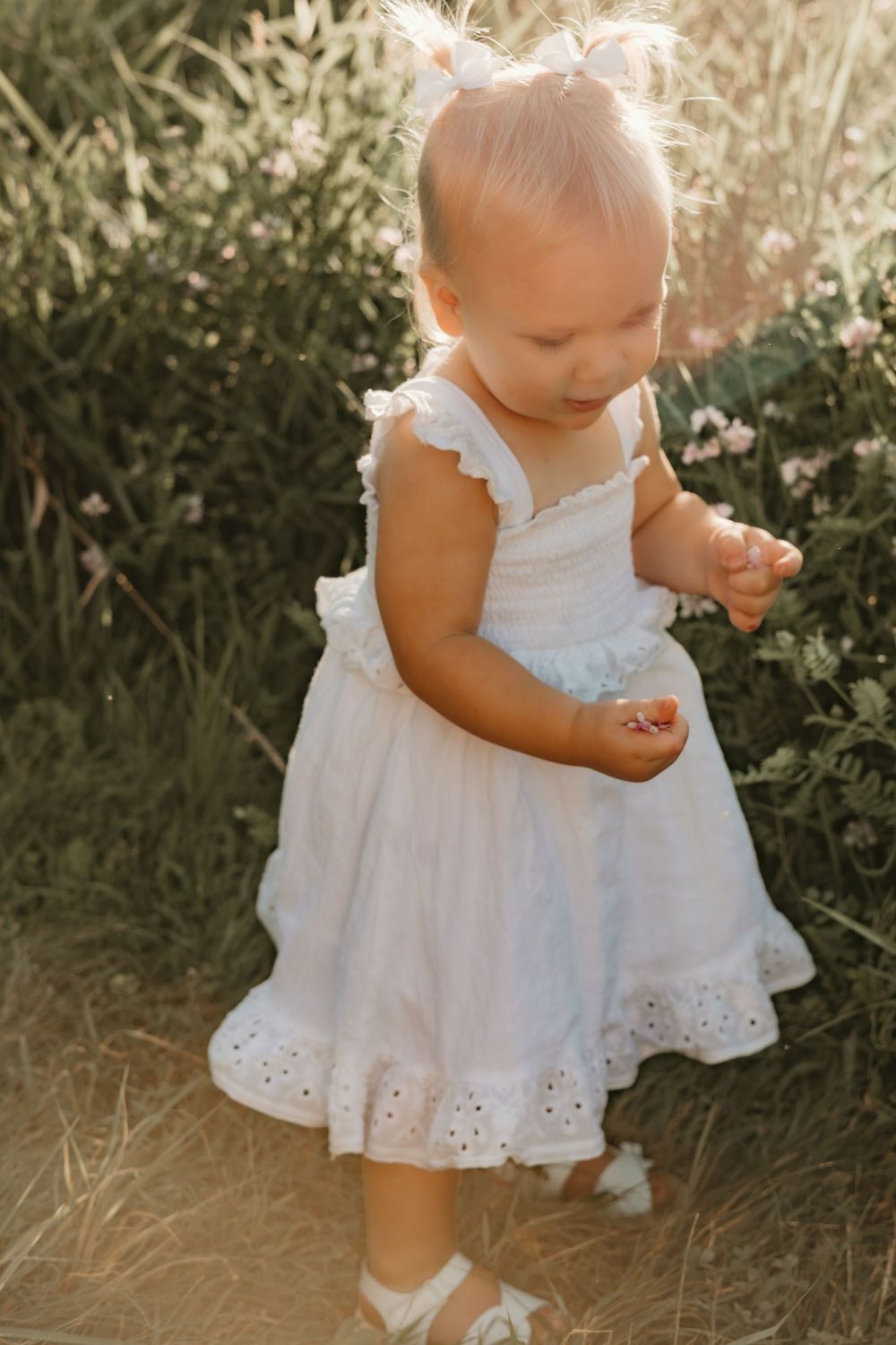 golden hour little girl