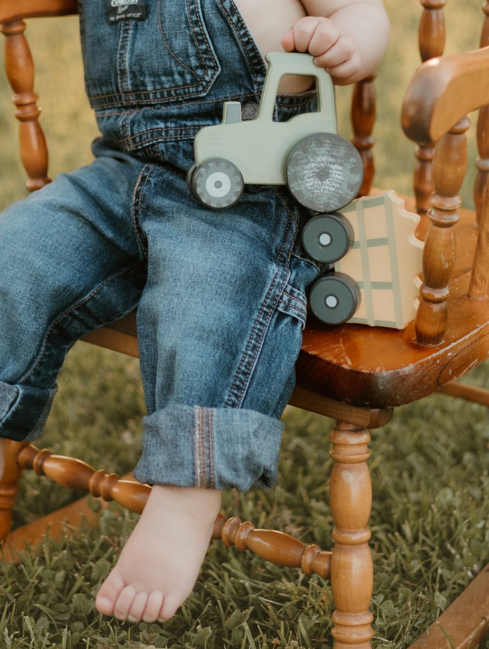 Western tractor first birthday boy