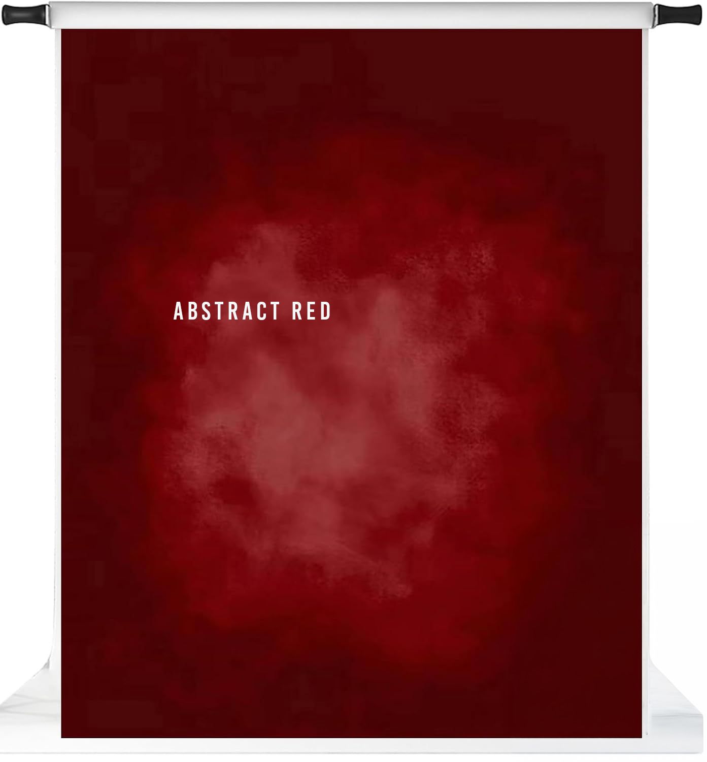 Abstract red photography backdrop with dark crimson edges and soft misty center, ideal for portrait photography.